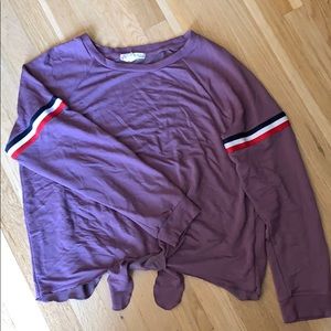 Purple long sleeve shirt